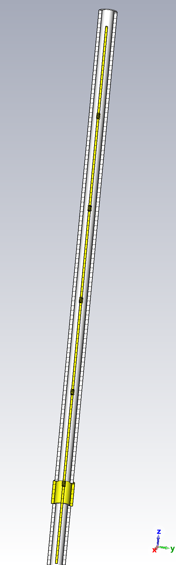 3D модель антенны Егерь Collinear 6E в разрезе